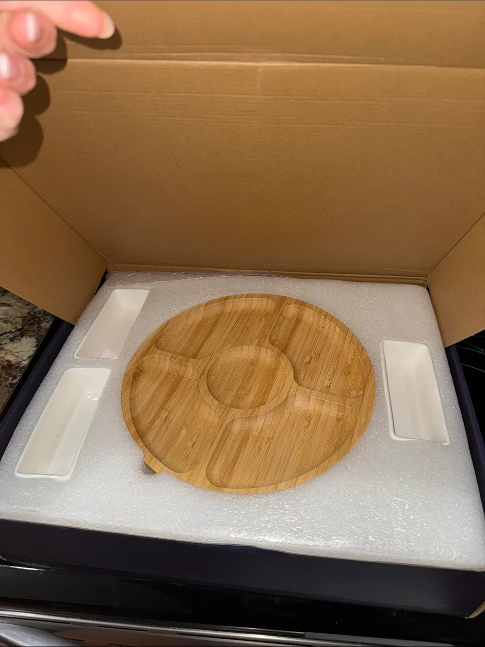 Bamboo Charcuterie & Cheese Serving Board Set - Natural Wood